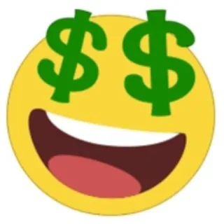 🤑 Emoji, Soldi, Dollaro, Faccia, Espressione, Ricchezza telegram sticker