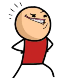 ☺️ Cyanide and Happiness, 卡通, 角色, 坏笑, 冒犯 whatsapp sticker