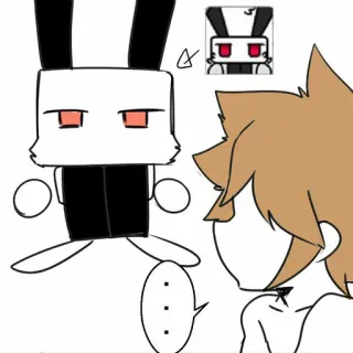 🐰 character, rabbit, creature, cartoon, art telegram sticker