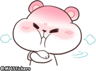 😡 @MHStickers oso, enfadado, mono, pegatina whatsapp sticker