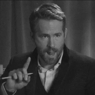 🎬 Ryan Reynolds acteur, célébrité, drôle, mème, visage, homme telegram sticker