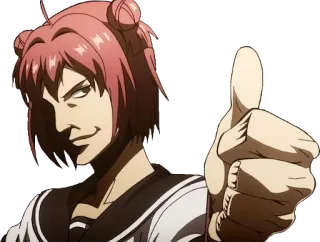 👍 anime, sailor uniform, thumbs up telegram sticker
