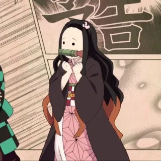 🎋 Nezuko Kamado Demon Slayer 壱 Anime, Nezuko, Demon Slayer, Manga, Mignon telegram sticker