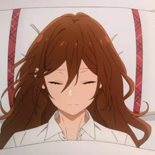 😴 anime, durmiendo, personaje, pelo largo, ojos cerrados telegram sticker