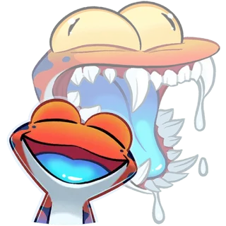 😆 Cartoon, Frosch, Fröhlich, Tier, Süß, Verrückt, Sticker, Humor telegram sticker