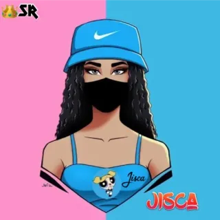 🦔 Jisca naklejka, dziewczyna, kreskówka, Jisca, ilustracja, moda telegram sticker