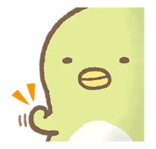 💪 sumikko gurashi, penguin?, kartun, imut, karakter, ilustrasi telegram sticker
