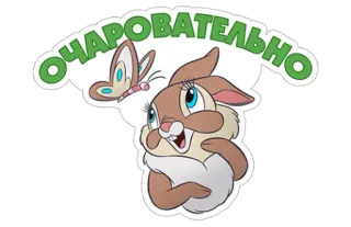 😍 ОЧАРОВАТЕЛЬНО กระต่าย, ผีเสื้อ, น่ารัก, การ์ตูน telegram sticker