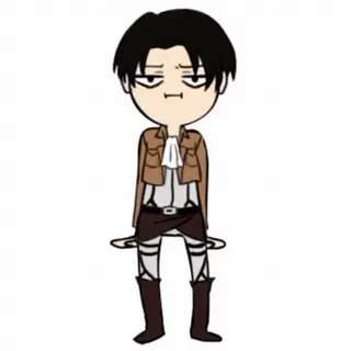 🕺 Levi Ackerman Attack on Titan Anime, Manga, Cartoni animati, Chibi, Levi, L'Attacco dei Giganti telegram sticker