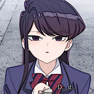 🧬 Komi Shouko Komi Can't Communicate D... d... Anime, Manga, Komi Can't Communicate, Komi Shouko, Uniforme scolaire whatsapp sticker