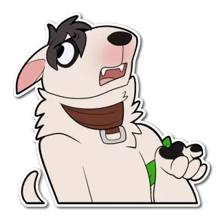 🙄 dog, animal, pet, cartoon, sticker telegram sticker