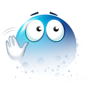 🫥 azul, personaje, saludando, amigable, dibujos animados, blob, saludo, animado whatsapp sticker