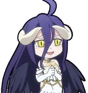 😄 Albedo Overlord Anime, Karakter, Fanart, Albedo, Overlord telegram sticker