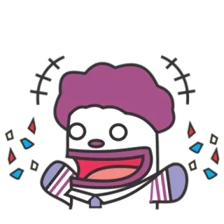 🐙 만화, 광대, 웃긴, 명랑한 telegram sticker