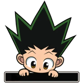 😶 Gon Freecss Hunter x Hunter กอร์น ฟรีคส์, อนิเมะ, มังงะ, Hunter x Hunter, การ์ตูน, สติกเกอร์ telegram sticker