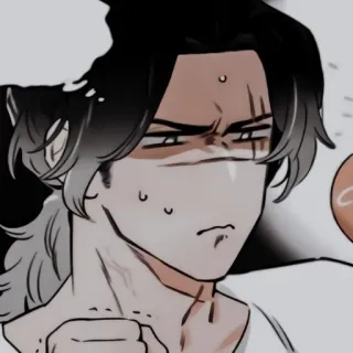 🥯 Anime, Manga, Kreskówka, Ilustracja, Mężczyzna, Zły telegram sticker