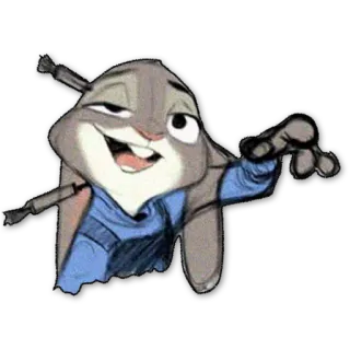 💉 Judy Hopps Zootopia desenho animado, animado, coelho, fofo, engraçado, zootopia telegram sticker