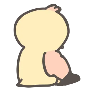 ☹️ süß, Küken, Cartoon, Vogel, Tier telegram sticker