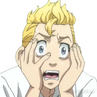 😱 Anime, Personnage, Expression, Choqué, Effrayé whatsapp sticker
