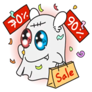 Little ghost @StikerDi telegram stickers