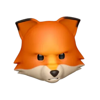 😡 zorro, animal, emoji, naranja, dibujos animados, enojado whatsapp sticker