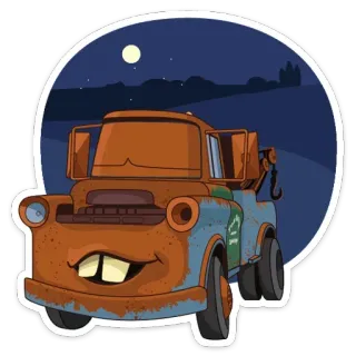 😴 Mater Cars Dibujos animados, Grúa, Película, Disney, Pixar telegram sticker