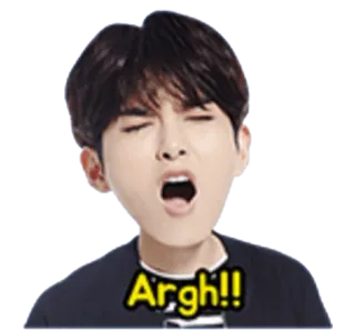 😫 Argh!! wanhoop, frustratie, ergernis, schreeuw, boos, man, schreeuwen telegram sticker