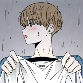 📜 NEMONE Anime, Manga, Lindo, Chico, Nervioso, Sonrojado telegram sticker