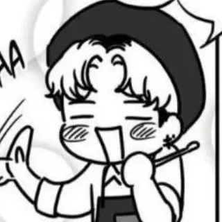 😒 AA 漫画, キャラクター, アート, イラスト telegram sticker