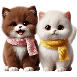 😀 gatos, gatitos, lindo, animales, bufandas, mascotas, adorable telegram sticker