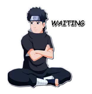 🙄 WAITING Anime, Esperando, Chico, Dibujo animado whatsapp sticker