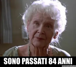 👵 Titanic SONO PASSATI 84 ANNI film, anziani, donna, vecchio, Titanic telegram sticker