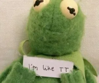 ❤️ Kermit I'm like TT Kermit the Frog, Muppet, meme, slang, TT telegram sticker