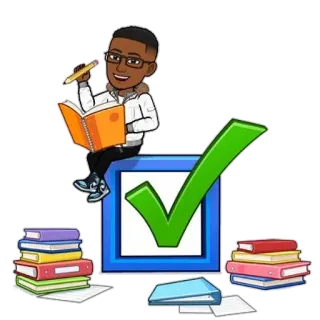 ✅ Bitmoji, 読書, 勉強, 本, 教育, 学習, 成功 telegram sticker