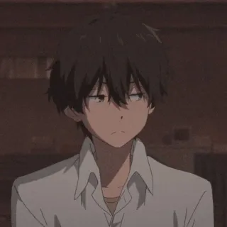 📜 Houtarou Oreki Hyouka anime, boy, student, Houtarou Oreki, Hyouka, character telegram sticker
