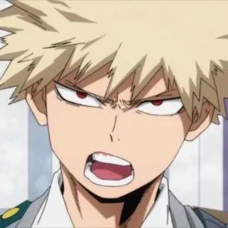 🥲 Bakugo Katsuki My Hero Academia アニメ, 僕のヒーローアカデミア, 爆豪, 勝己, ヒーロー, 漫画, キャラクター telegram sticker