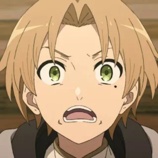 😩 anime, bang, mannelijk, geschrokken, cartoon telegram sticker