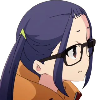 😶 动漫, 女孩, 眼镜, 卡通, 女性 telegram sticker