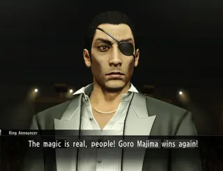 🏆 Goro Majima Yakuza The magic is real, people! Goro Majima wins again! Yakuza, Goro Majima, Videogioco, Personaggio, Benda sull'occhio telegram sticker