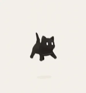 🐱 chat, chat noir, animal, marche, mignon telegram sticker