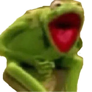 😁 Kermit 青蛙, 表情包, 科米, 木偶, 搞笑, 动物 whatsapp sticker