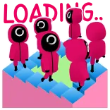 🔄 LOADING Squid Game, loading, pink, circle, game, countdown telegram sticker