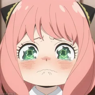 🍥 Anya Forger Spy x Family Anime, Pleurs, Triste, Mignon, Anya Forger, Spy x Family telegram sticker