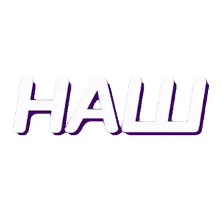 😎 HALL text, purple, white, word whatsapp sticker