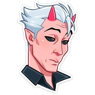😏 diable, cornes, démon, portrait, elfe, autocollant whatsapp sticker