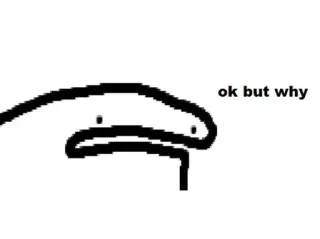 ❕ ok but why Meme, Pregunta, Monigote, Ok, pero por qué whatsapp sticker