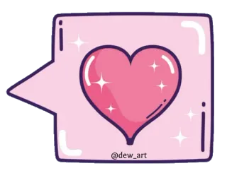 ❤️ @dew_art 하트, 사랑, 핑크, 귀여운, 반짝이, 버블 telegram sticker