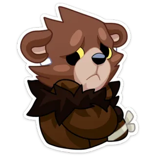 ☹️ triste, oso, dibujo animado, animal, lindo, kawaii whatsapp sticker