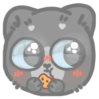 🍪 животное, медведь, милый, каваий, мультфильм, наклейка, еда, сыр whatsapp sticker