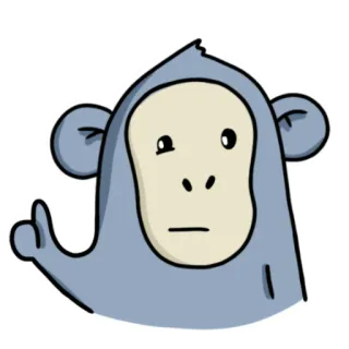 👍 aap, middelvinger, beledigend, onbeschoft, gebaar, cartoon, dier telegram sticker